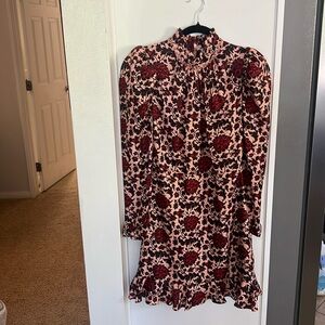 Sandro jeweled neck line dress xxs with side zip